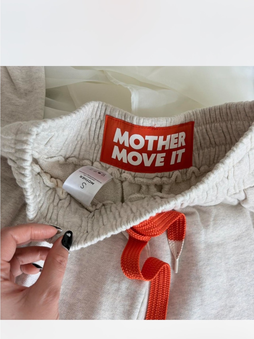 MOTHER Knockout Joggers with Orange Drawstring - Picture 5 of 8